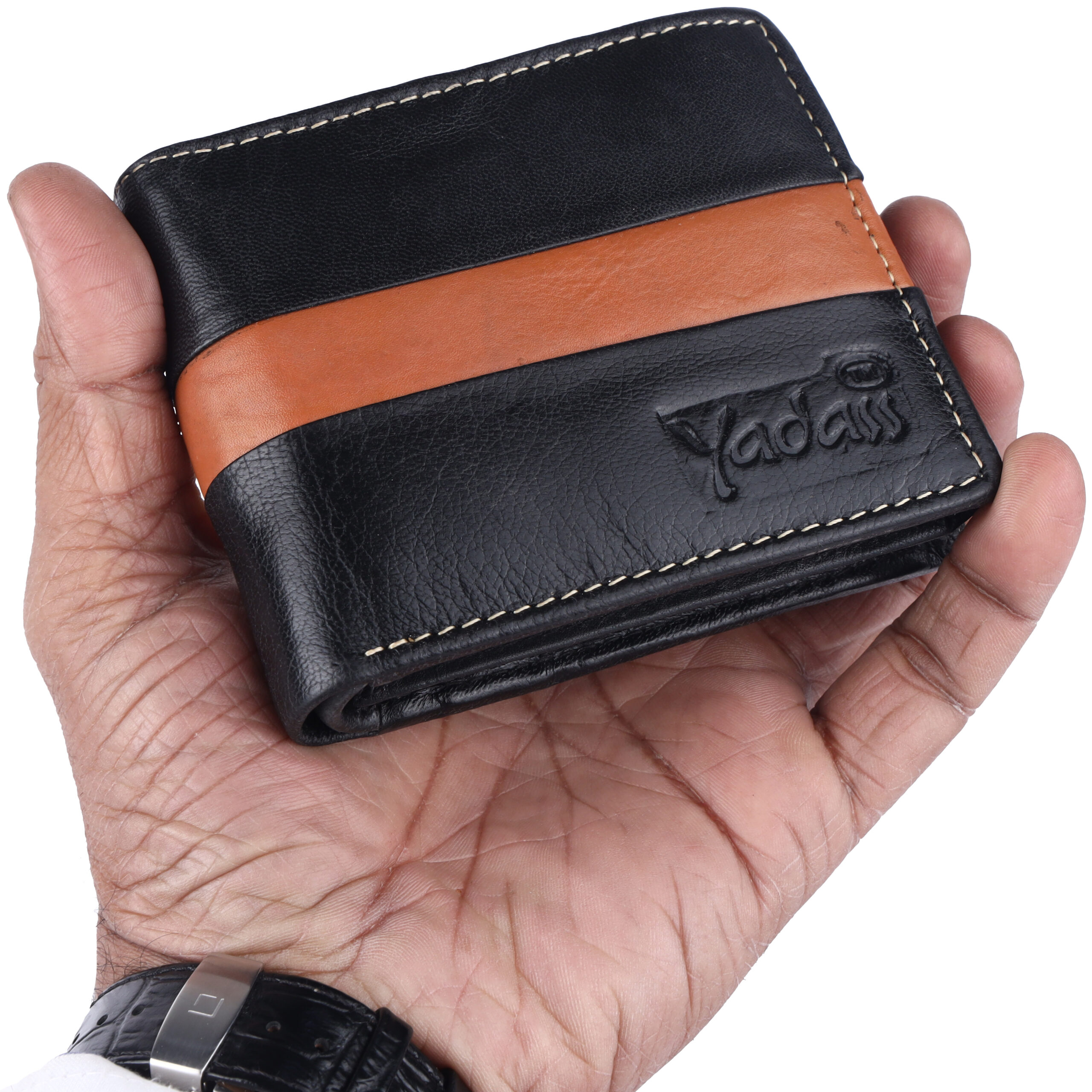 Bi-Fold Black Stylish Genuine Leather Wallets for Men Latest Gents Purse with Card Holder 22112_BL - Image 5