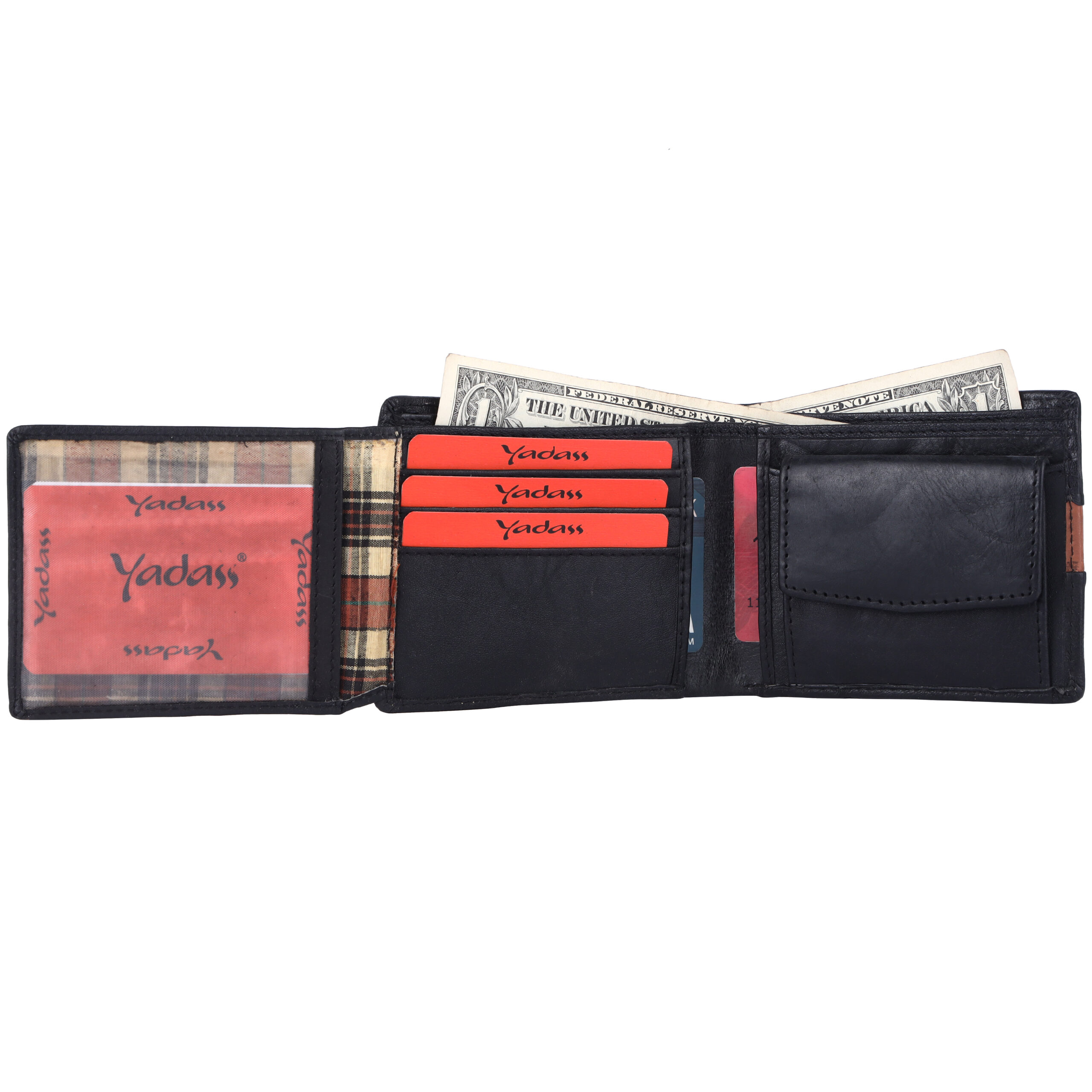 Bi-Fold Black Stylish Genuine Leather Wallets for Men Latest Gents Purse with Card Holder 22112_BL - Image 3
