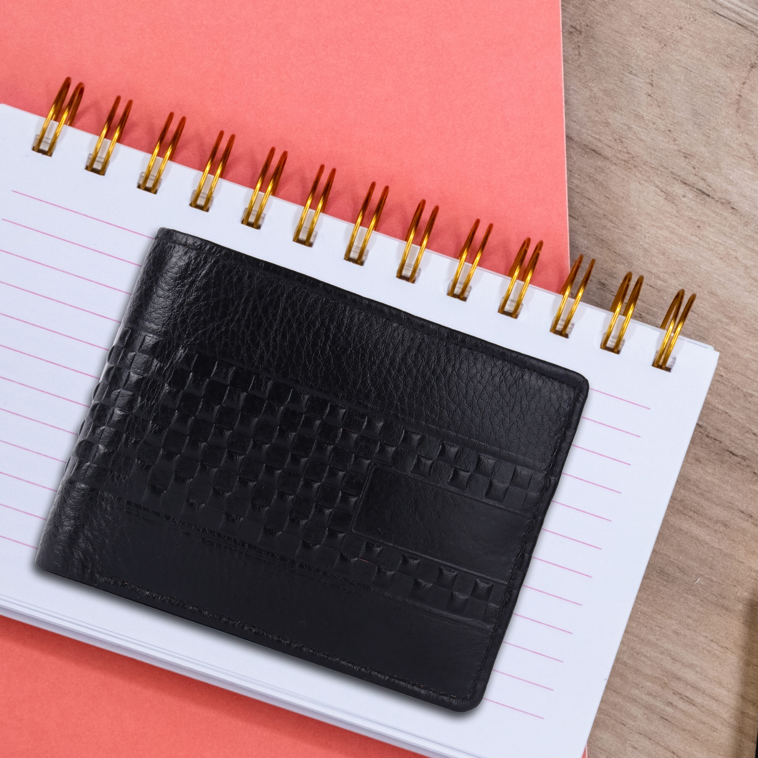 Bi-Fold Black Stylish Genuine Leather Wallets for Men Latest Gents Purse with Card Holder 22110_BL_UPPER_DESING - Image 6