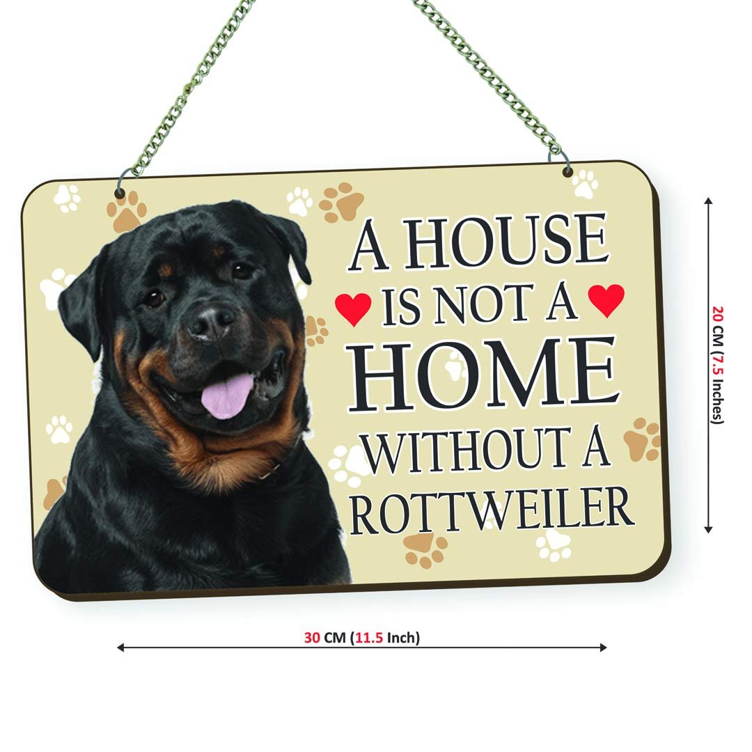 Rottweiler Dog Quote Printed Wall Hanging 30x20 cm - Image 2