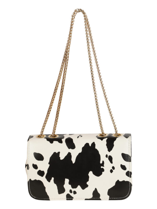 Black & White Animal Printed PU Structured Sling Bag - Image 5