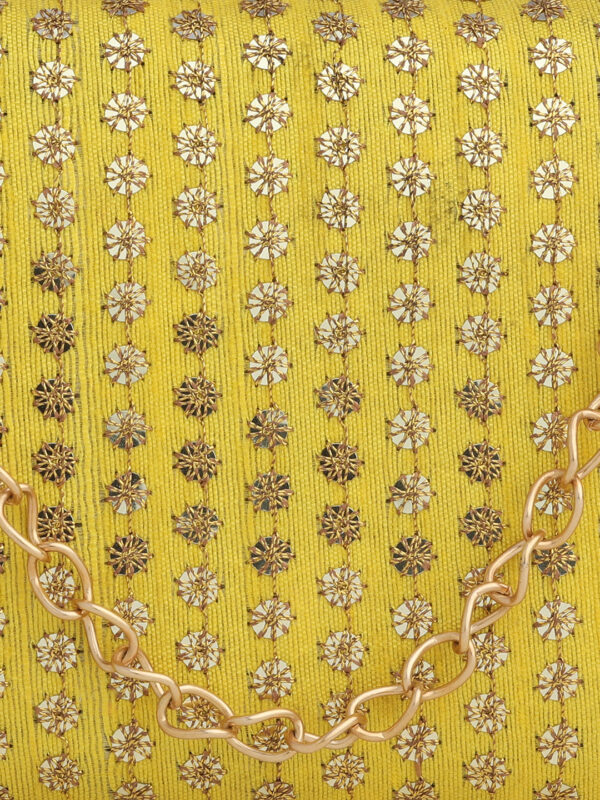Combo Of Boho Bag And Yellow & Gold Embroidered Box Clutches For Girls and womens - Image 2