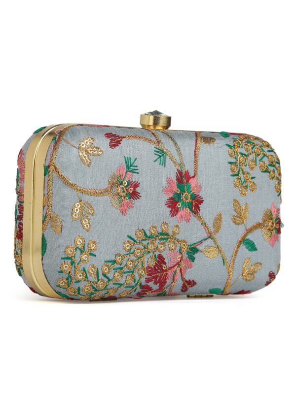 Blue & Red Embroidered Box Clutches For Girls and womens - Image 2