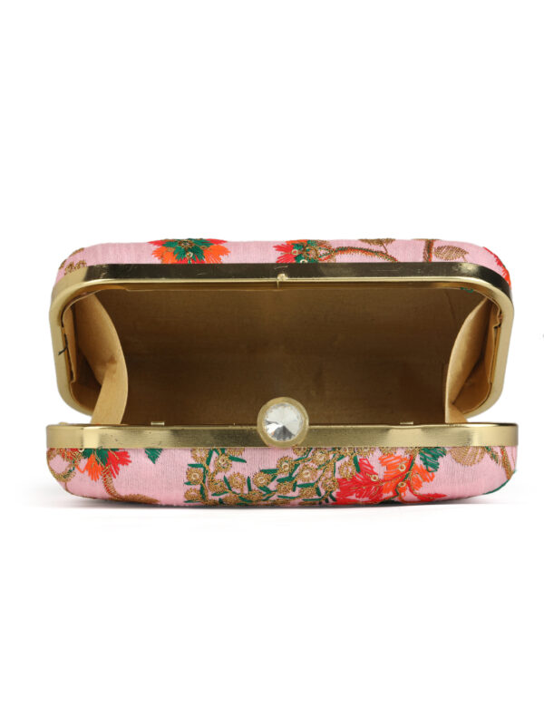 Combo Of Boho Bag And Pink & Green Embroidered Box Clutches For Girls and womens - Image 4