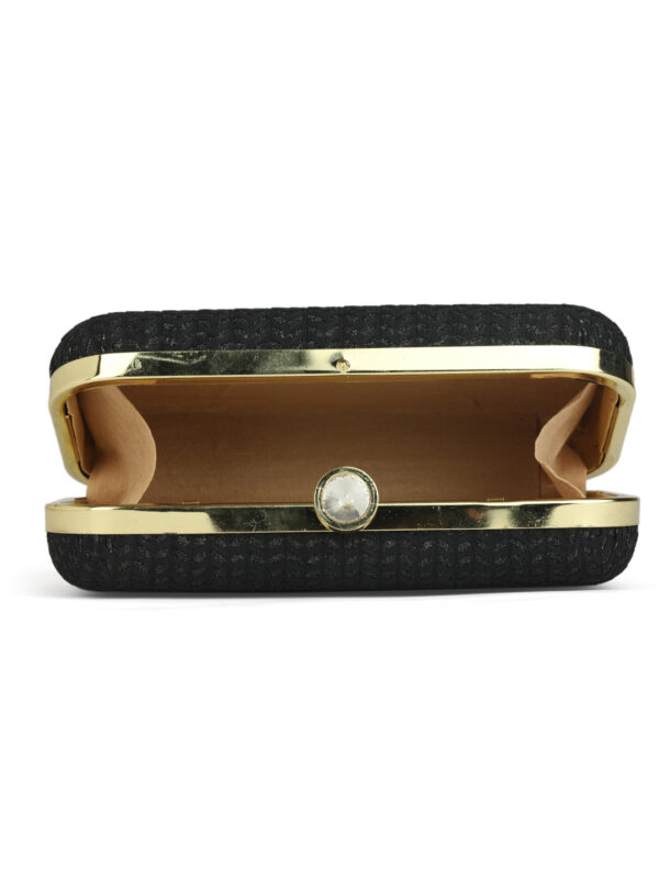 Combo Of Boho Bag And Black & Gold Embroidered Box Clutches For Girls and womens - Image 4